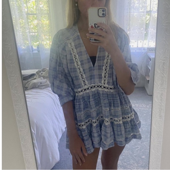 Free People Blue Blouse - Picture 5 of 6